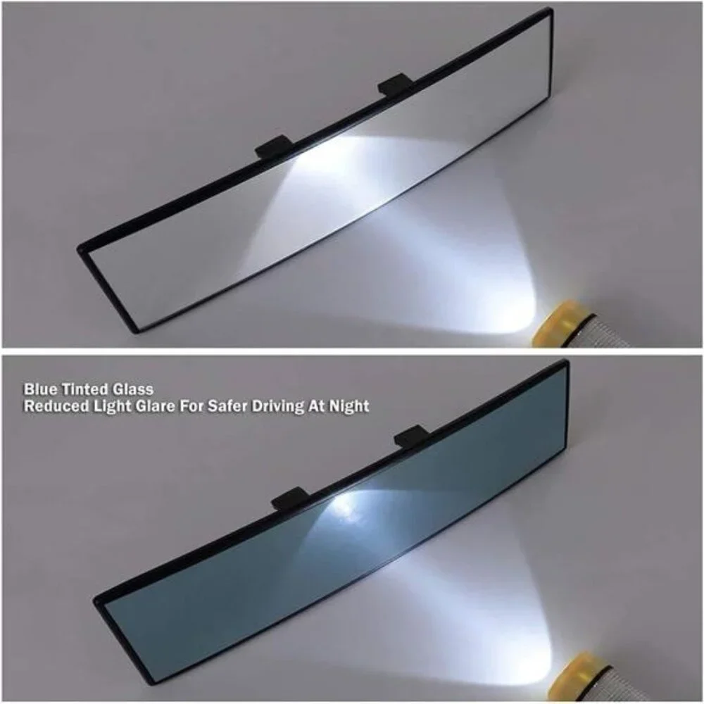 Universal Panoramic 12-Inch Rear View Mirror, Anti-Glare Wide Angle Car Rearview - Picture 4 of 7
